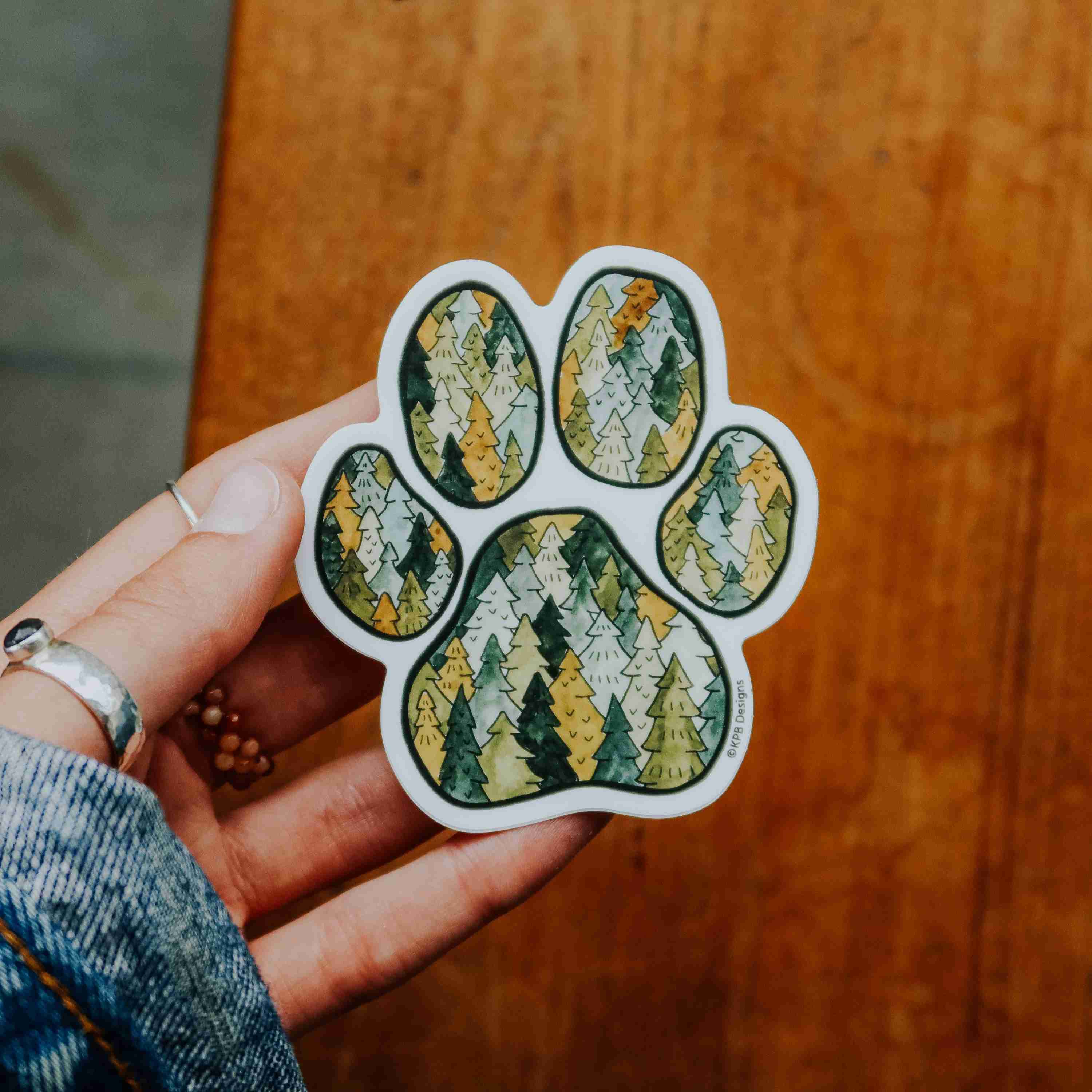 Tree Dog Paw Vinyl Sticker (3x3in) - Image 2