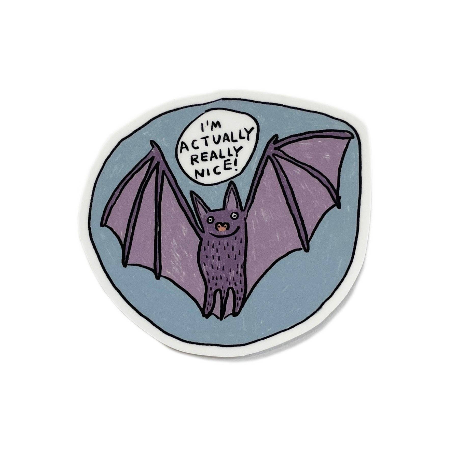 I’m Actually Really Nice Bat Sticker