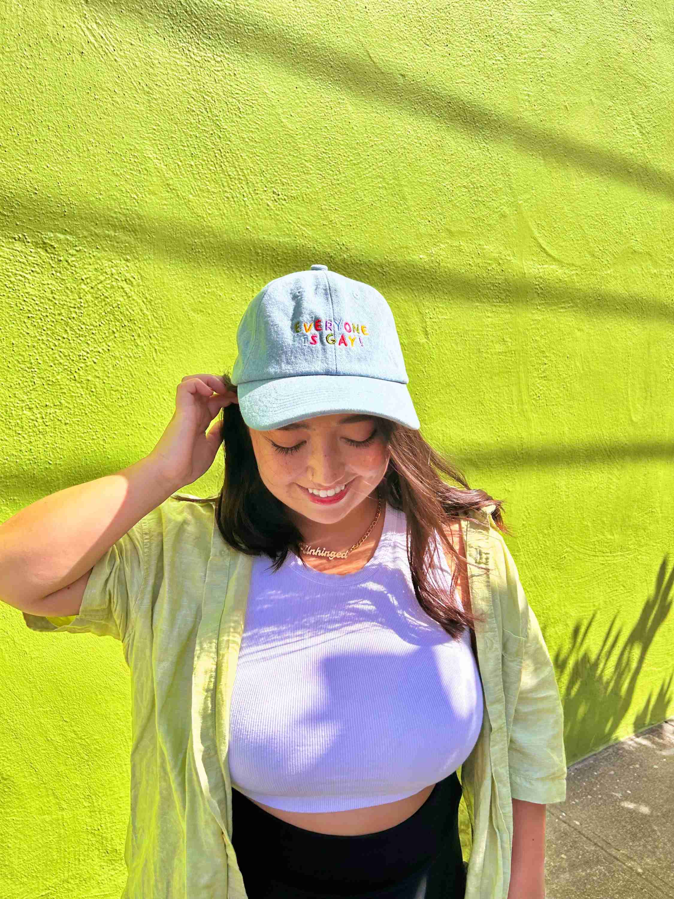 Everyone Is Gay Denim Baseball Hat - Image 2