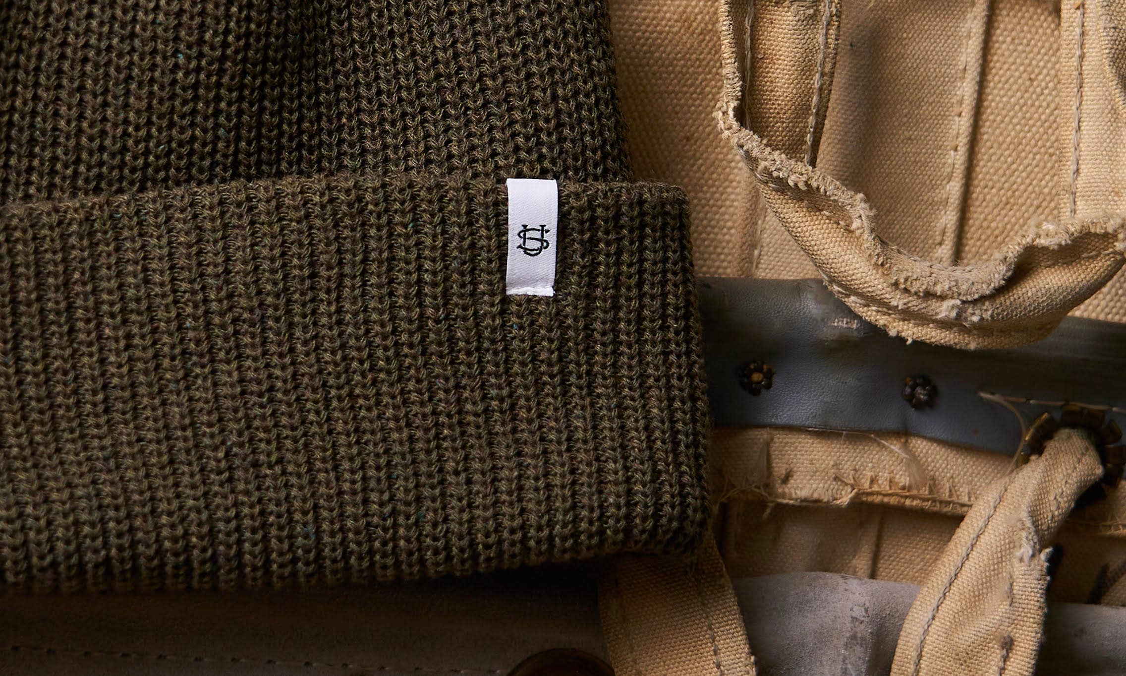 Olive Drab Upcycled Cotton Watchcap - Image 2