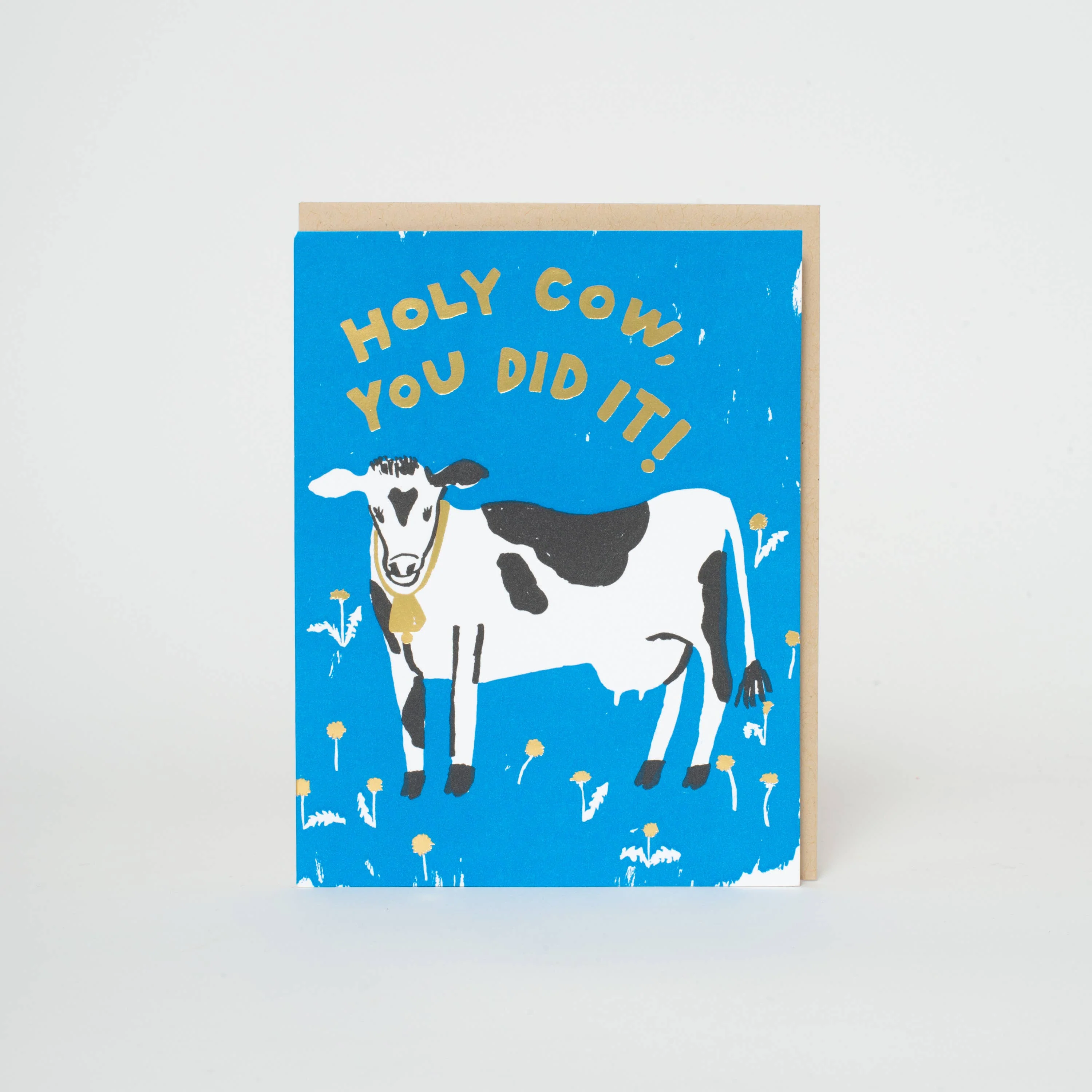 Holy Cow Congrats Letterpress Greeting Card by Egg Press - Image 2