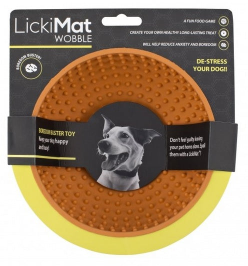 LickiMat Wobble miska głęboka jeżyk miękka pomarańczowa - chybocząca się podczas lizania - Image 1