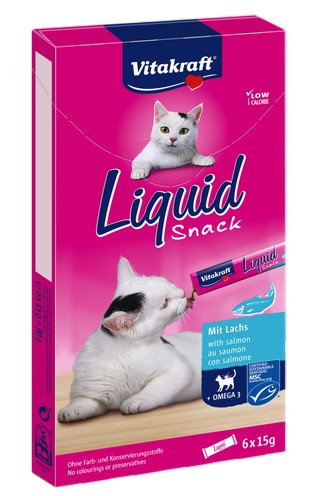 Vitakraft Cat Liquid-Snack z Łososiem 6x15g [16423] - Image 1