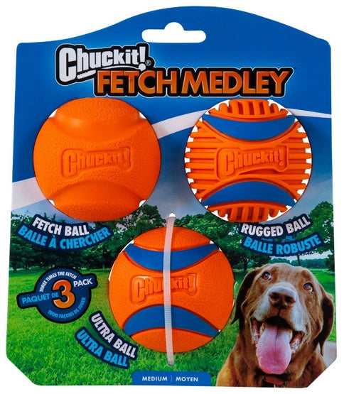 Chuckit! fetch medley iii - zestaw 3 różnych piłek - 3 pak - Image 1