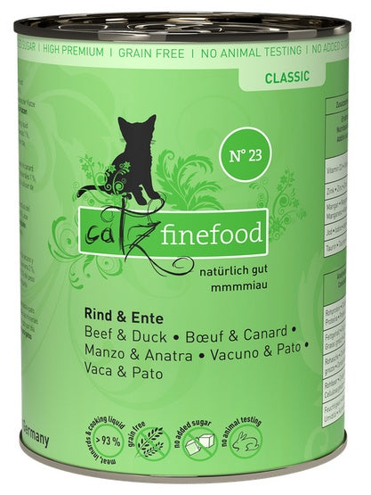 Catz Finefood Classic N.23 Wołowina i Kaczka puszka 400g - Image 1