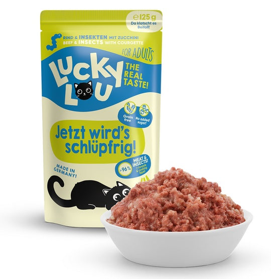 Lucky Lou Lifestage Adult Wołowina i owady saszetka 125g - Image 1