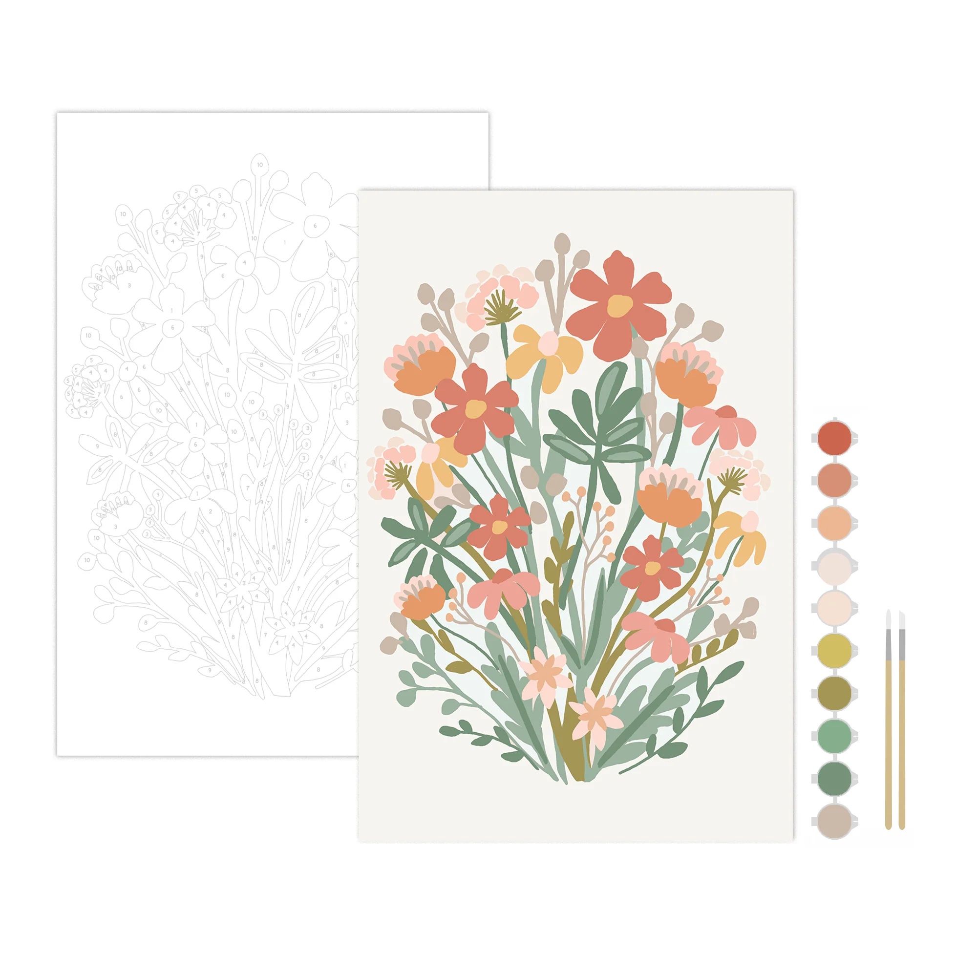 Wildflowers Meditative Art Paint by Number Kit - Image 2