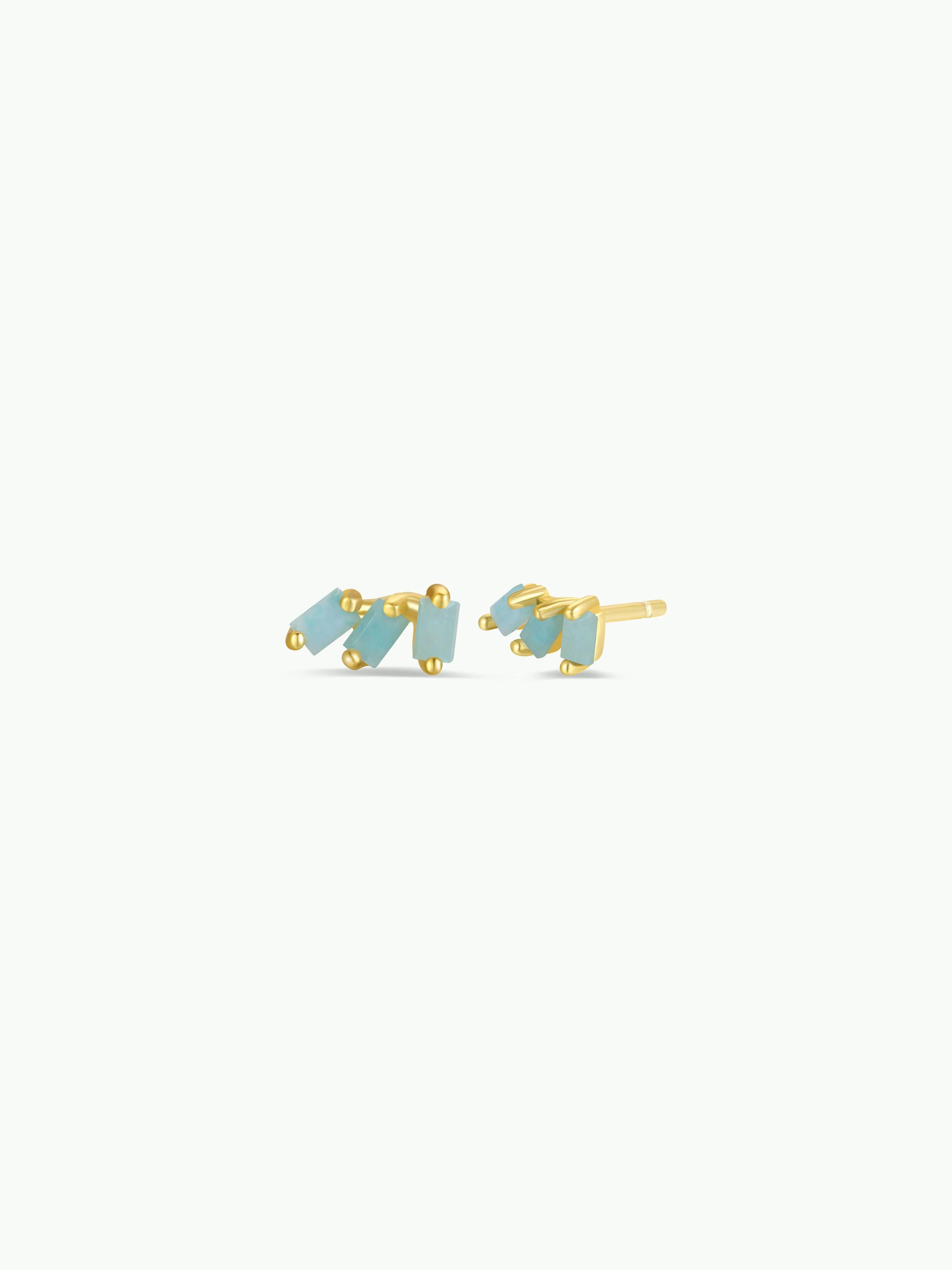 Offset Trio - Amazonite - Earrings - Image 1