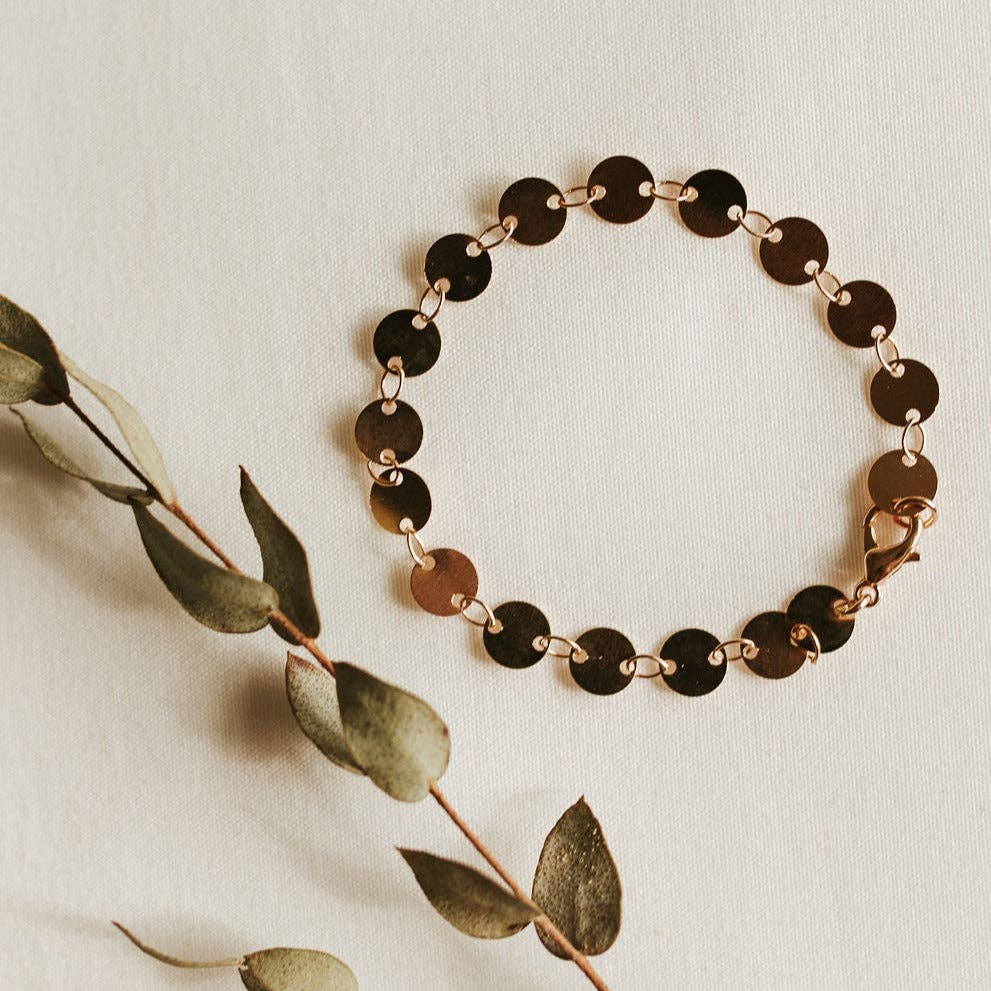 Chloe Gold Filled Coin Bracelet - Image 3
