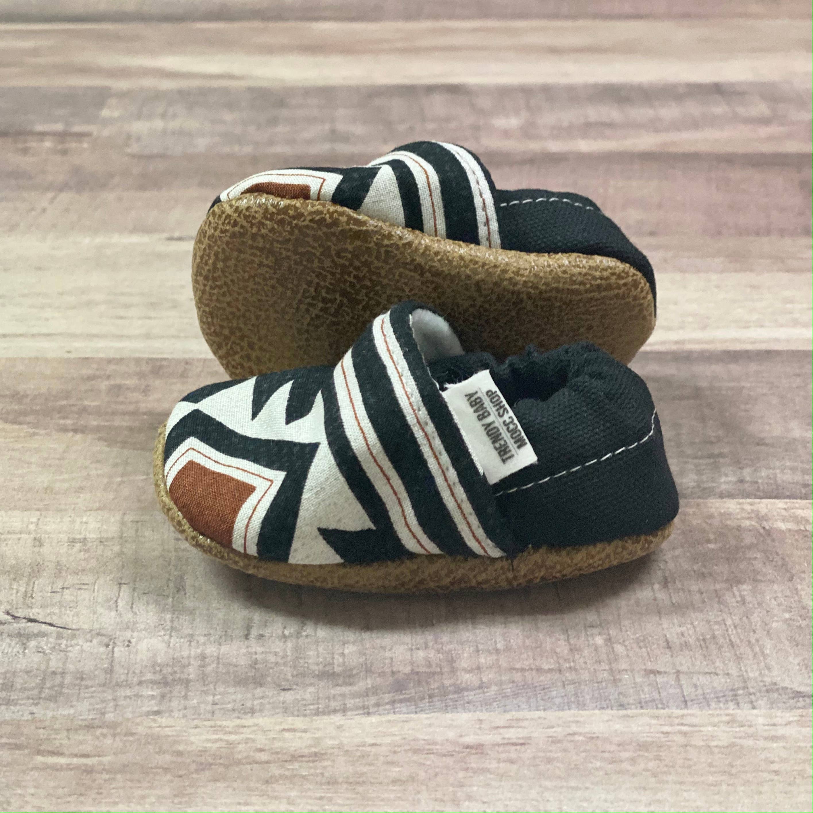 Orange & Black Tribal Moccasins - Image 3