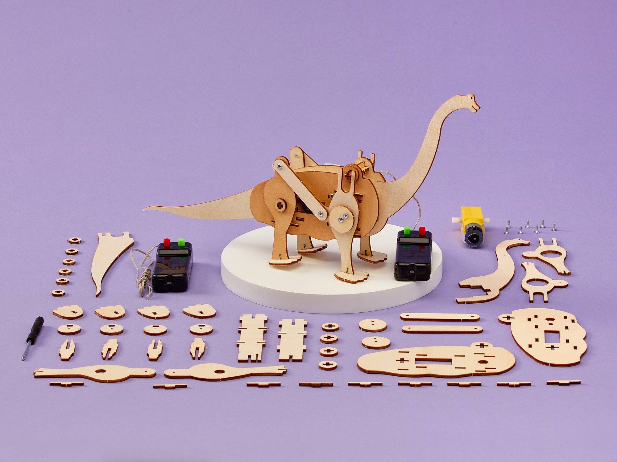 Dinosaur Robot DIY Kit – Brachiosaurus, STEM Toy, Craft Kit