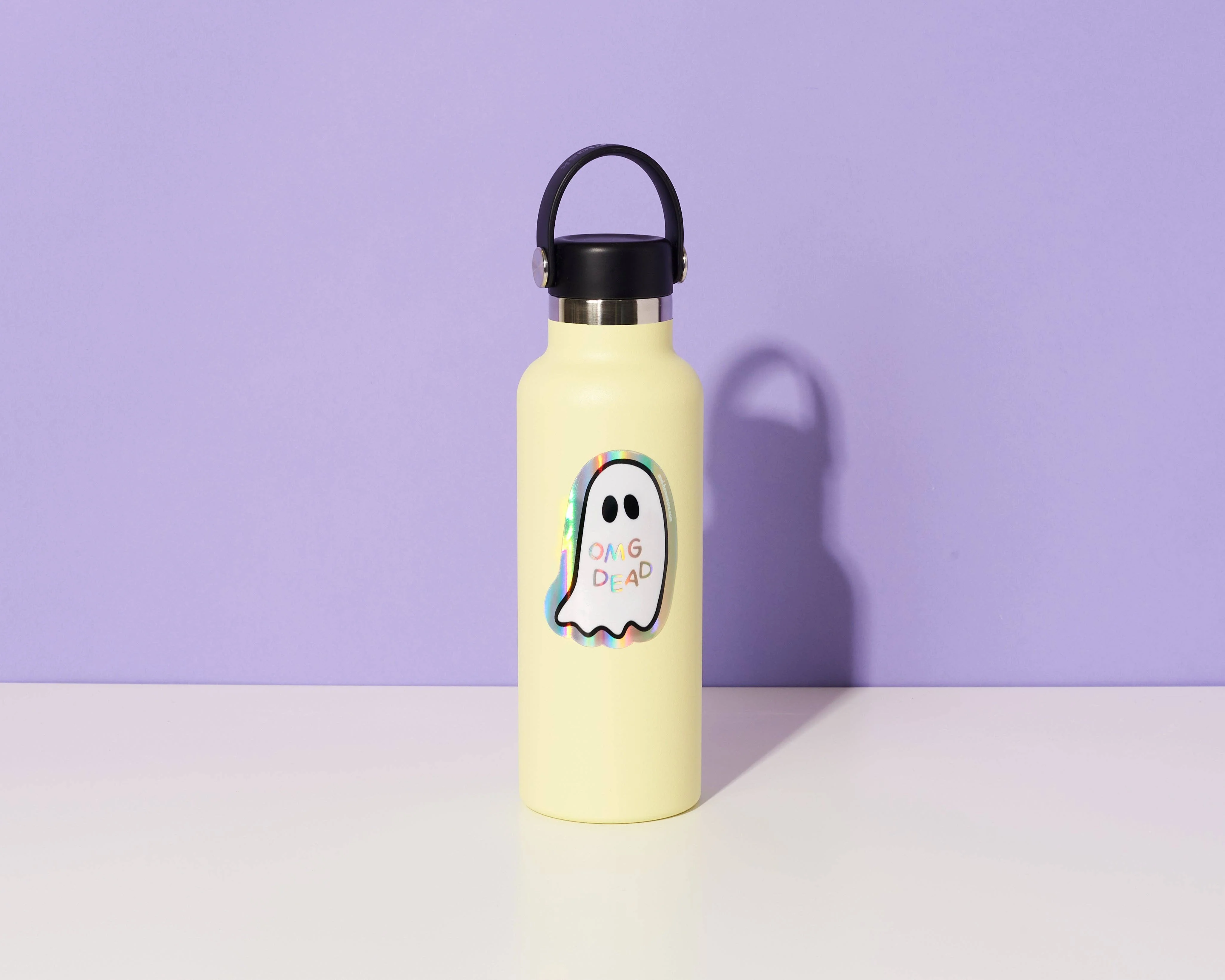 OMG Dead Halloween Ghost Holographic Vinyl Sticker - Image 2
