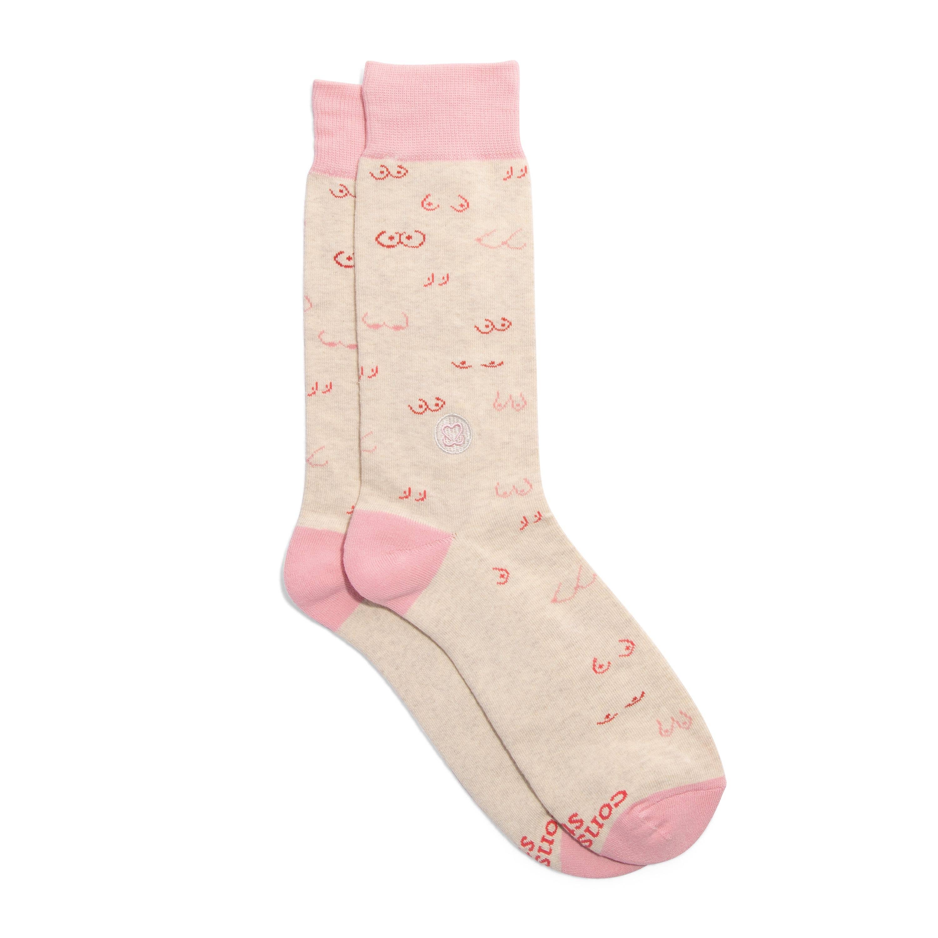 Socks that Support Self-Checks (Pink Tatas) - Image 1