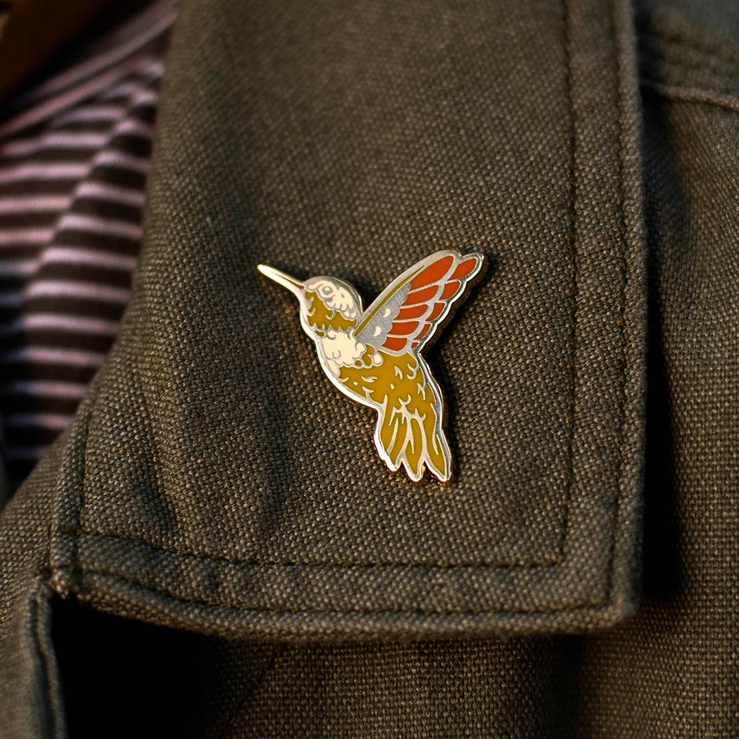 Hummingbird Enamel Pin 1.25” - Image 2