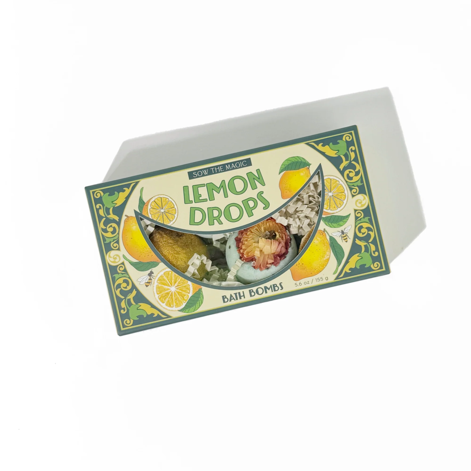 Lemon Drops Bath Bomb Gift Set Made with Citrus + Peppermint - Image 3