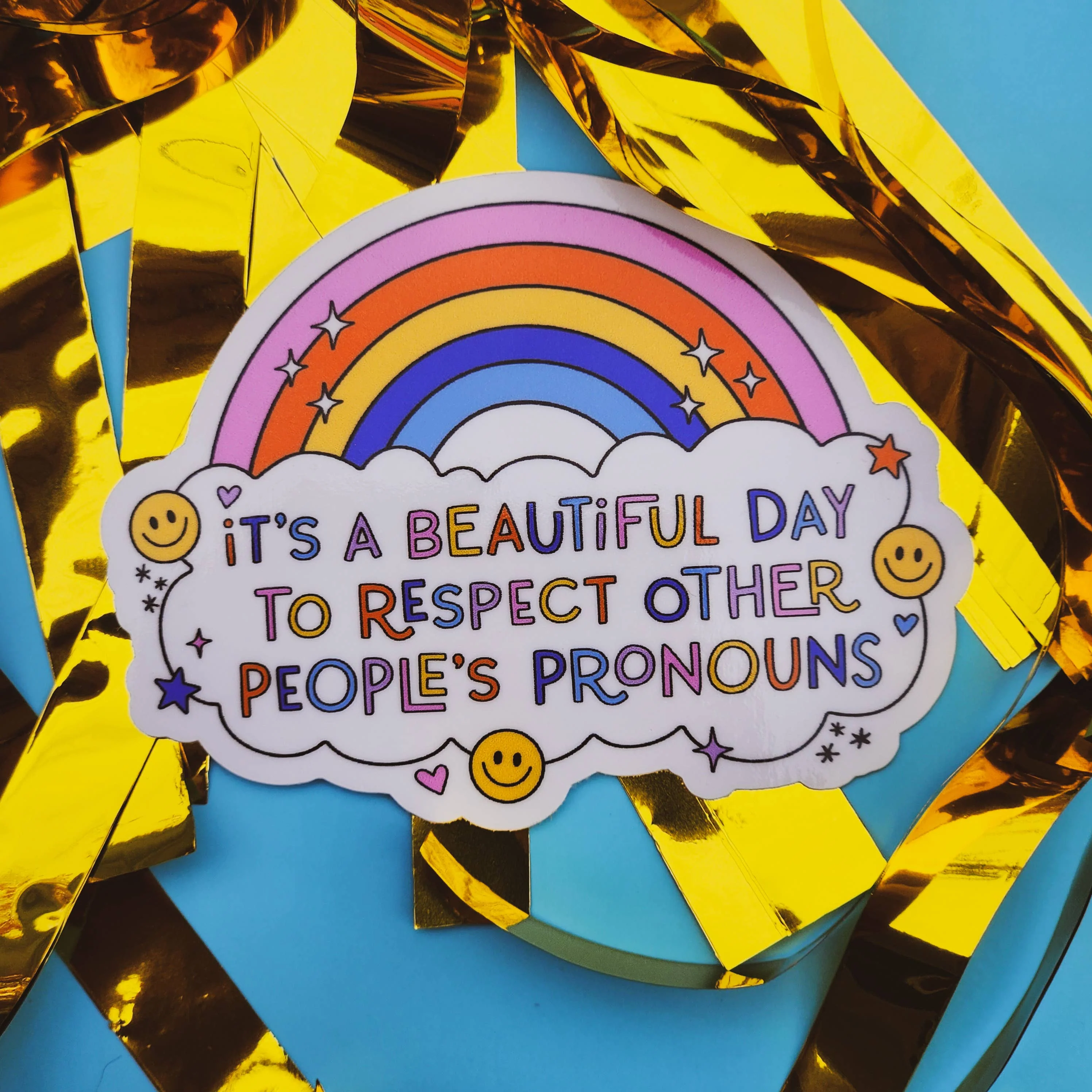 Respect pronouns sticker lgbtq hydroflask planner - Image 3