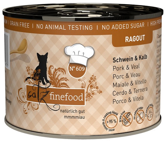 Catz Finefood Ragout N.609 Wieprzowina i Cielęcina puszka 190g - Image 1
