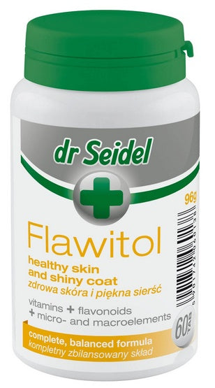 Dr Seidel Flawitol zdrowa skóra i piękna sierść 60 tabl. - Image 1
