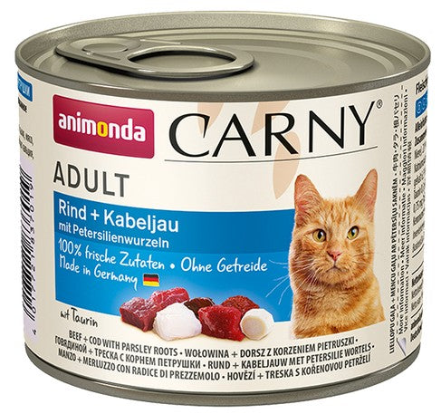 Animonda Carny Adult Wołowina, Dorsz + Korzeń pietruszki puszka 200g - Image 1