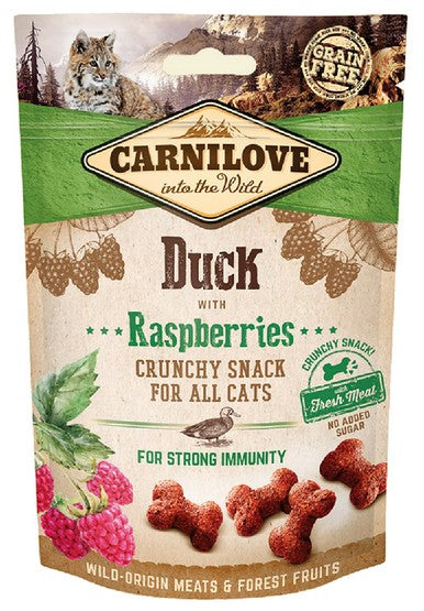 Carnilove Cat Snack Fresh Crunchy Duck+Raspberries 50g - Image 1