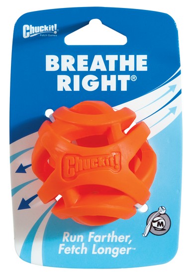 Chuckit! breathe right ball – ażurowa piłka ułatwiająca oddychanie podczas aportu – 6,5 cm