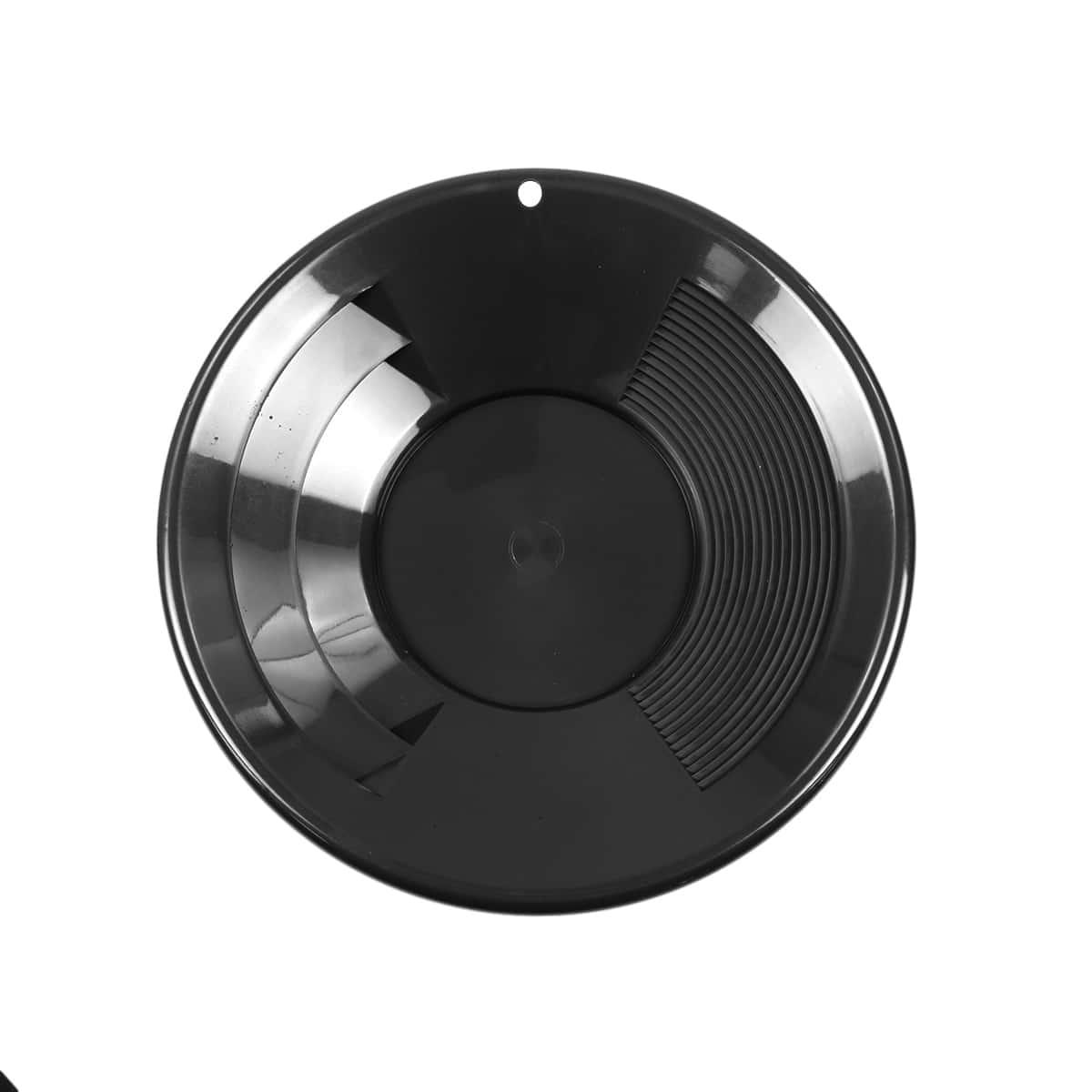 TerraX 10" Black Plastic Gold Pan - Dual Riffle System - Image 1