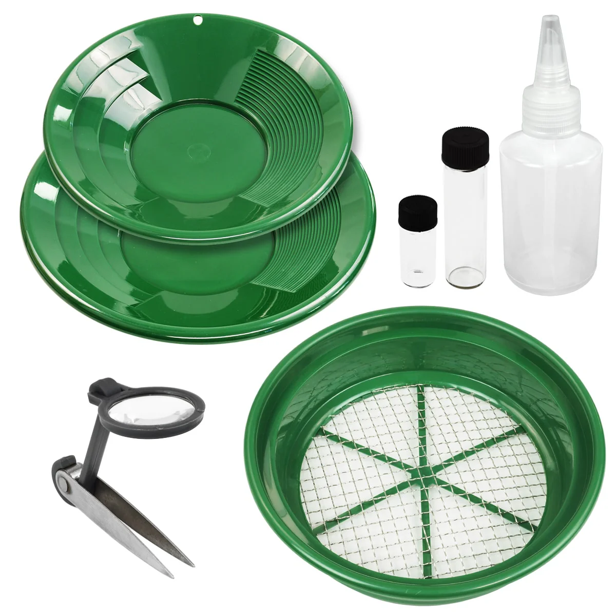 TerraX 7 Piece Prospecting Mining Panning Kit Classifier & 2 Mesh Gold Sifting Pans - Image 1