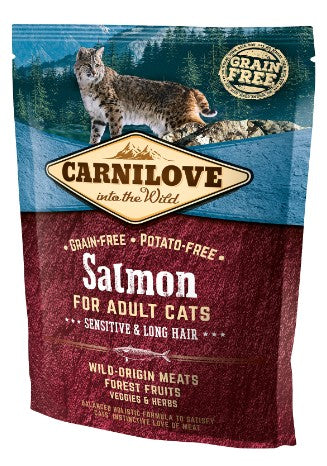 Carnilove Cat Salmon Sensitive & Long Hair - łosoś 400g - Image 1