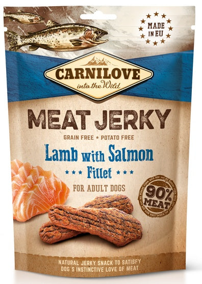 Carnilove Dog Jerky Lamb & Salmon Fillet – jagnięcina i filet z łososia 100g