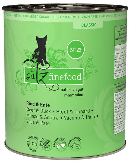 Catz Finefood Classic N.23 Wołowina i Kaczka puszka 800g - Image 1