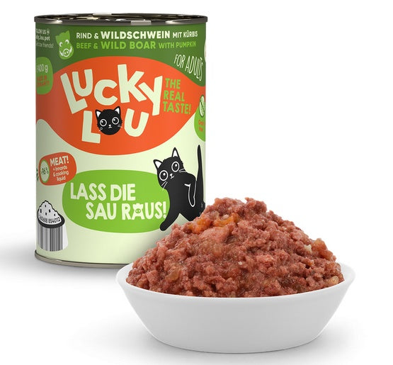 Lucky Lou Lifestage Adult Wołowina i dzik puszka 400g - Image 3