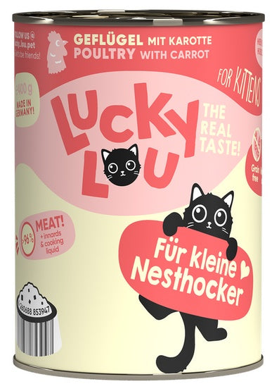 Lucky Lou Lifestage Kitten Drób puszka 400g - Image 1