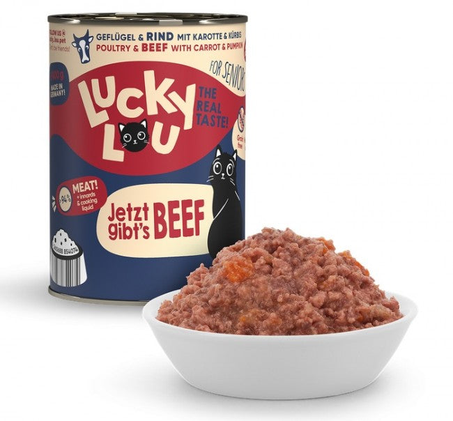 Lucky Lou Lifestage Senior Drób i wołowina puszka 400g - Image 3