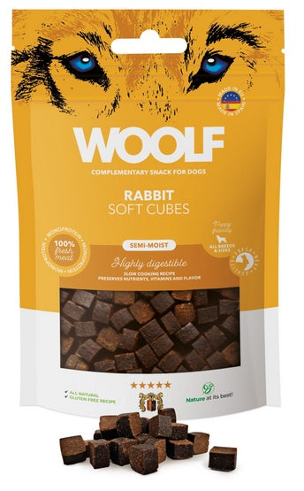 Woolf Soft Cubes Monoprotein Rabbit 100g - Image 1