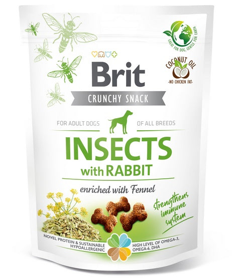Brit Care Dog Crunchy Cracker Insect & Rabbit 200g - hipoalergiczna chrupiąca nagroda z białkiem owadów - Image 1