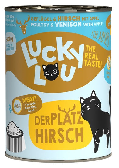 Lucky Lou Lifestage Adult Drób i jeleń puszka 400g - Image 1