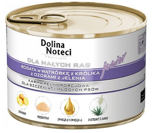 Dolina Noteci Premium Pies Mały Junior wątróbka królika i ozory jeleni 185g - Image 2