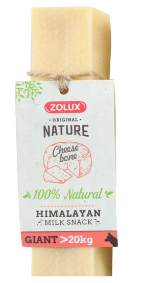 Zolux przysmak serowa kość z sera himalajskiego Giant 151 g - 100% naturalna i długiego żucia - Image 1