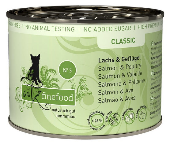 Catz Finefood Classic N.05 Łosoś i drób puszka 200g - Image 1