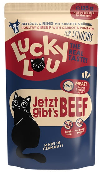 Lucky Lou Lifestage Senior Drób i wołowina saszetka 125g - Image 2