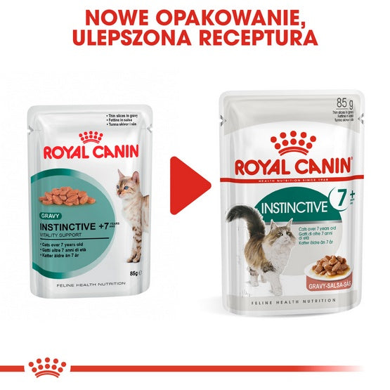 Royal Canin Instinctive +7 w sosie karma mokra dla kotów starszych, wybrednych saszetka 85g - Image 3
