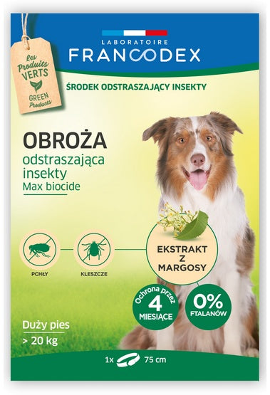 Francodex obroża odstraszająca insekty – ochrona do 4 miesięcy