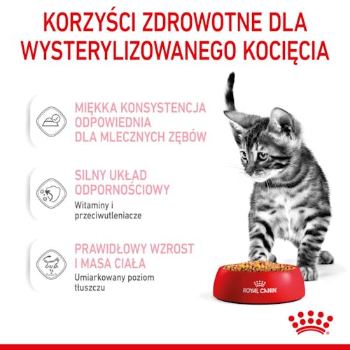 Royal Canin Kitten Sterilised karma mokra w galaretce dla kociąt od 6 do 12 miesiąca życia, sterylizowanych saszetka 85g - Image 2