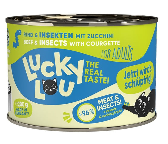 Lucky Lou Lifestage Adult Wołowina i owady puszka 200g - Image 1