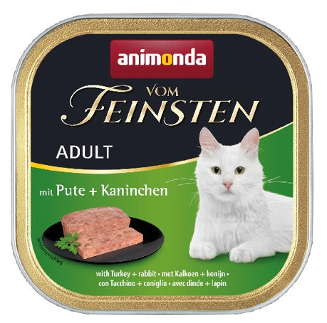 Animonda vom Feinsten Cat Adult z Indykiem i Królikiem tacka 100g - Image 1