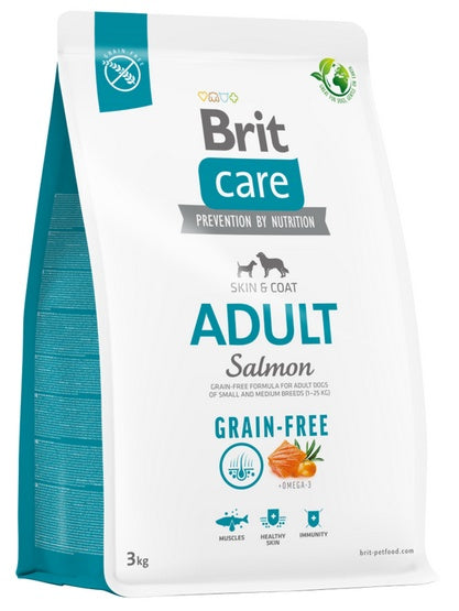 Brit Care Grain Free Adult Small & Medium Salmon 3kg - Image 1