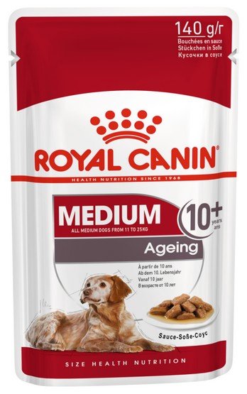 Royal Canin Medium Ageing 10+ karma mokra w sosie dla psów dojrzałych po 10 roku życia, ras średnich saszetka 140g - Image 2