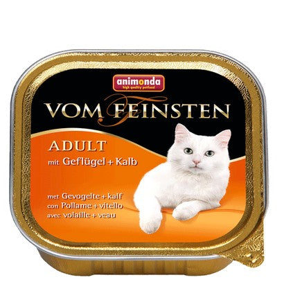 Animonda vom Feinsten Cat Adult z Drobiem i Cielęciną tacka 100g - Image 2