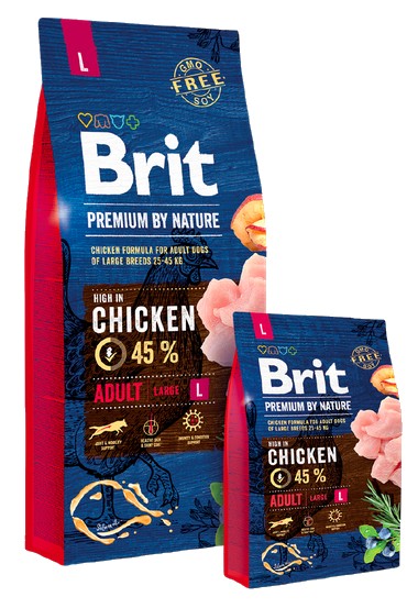 Brit Premium By Nature Adult L Large 3kg - Image 1