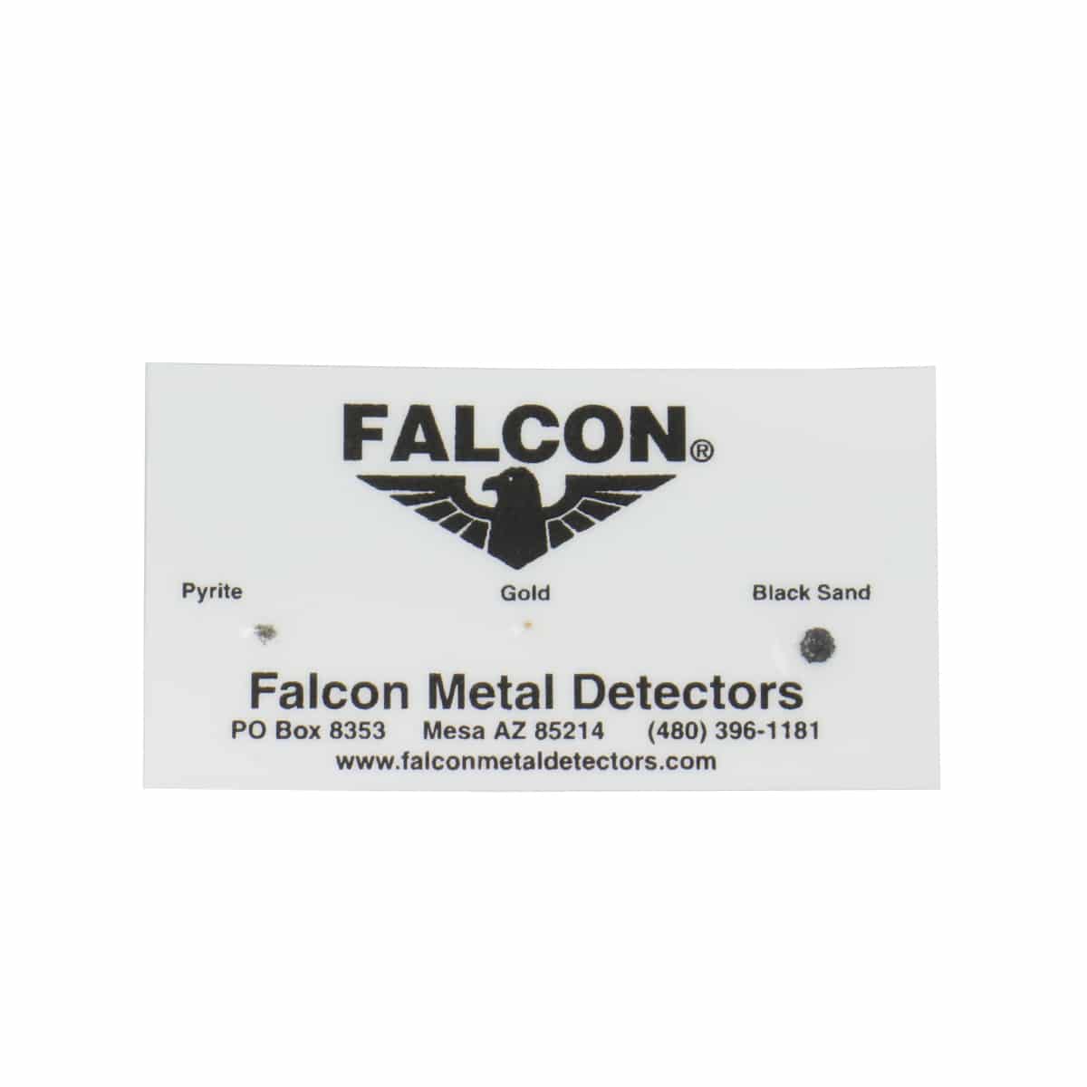 Falcon MD20 Gold Tracker Metal Detector Test Strip Card - Image 1